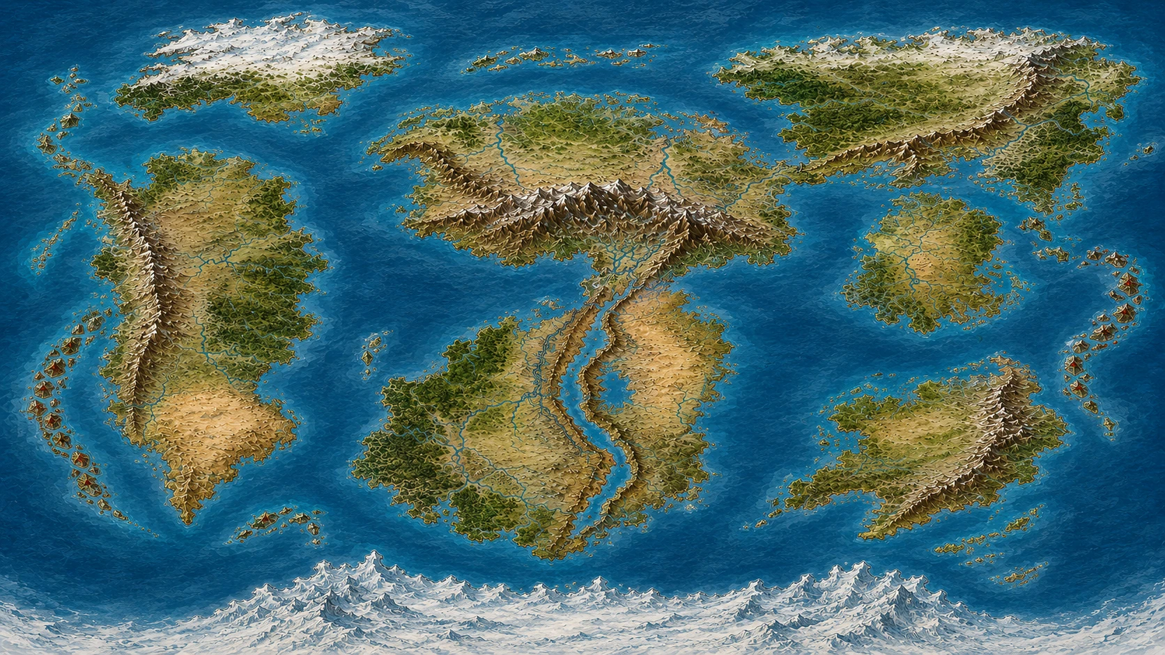 存在しない世界史の架空世界地図